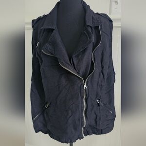 Lucky Brand Black Sleeveless Jacket Vest 3X